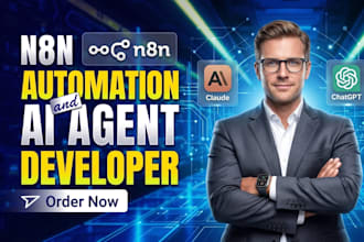 build n8n ai automation workflow and claude ai agent for your business