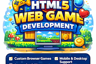 develop 2d HTML5 web games, browser games, and interactive mini games