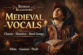 sing authentic medieval folk chants, shanties and bard vocals for film games