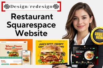do squarespace restaurant website, food website design squarespace cafe website