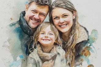 paint a watercolor family portrait
