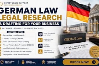 conduct expert german law legal research and drafting for your business