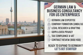 conduct expert german law legal research and drafting for your business