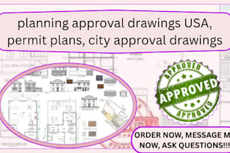 planning approval drawings USA, permit plans, city approval drawings