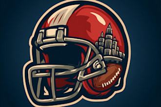 create rugby, american football, and fantasy football logo teams