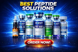 product label design peptide vial label design peptide label 3d mockup cbd label