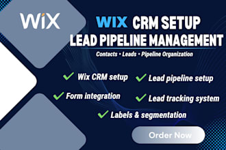 setup wix CRM contacts sales lead pipeline management zapier automation workflow