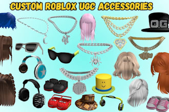 design high quality roblox ugc accessories, hair, hats, chain and custom items