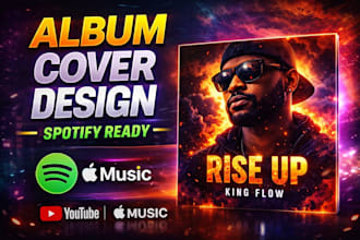 design spotify album cover, single cover and music artwork