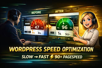 do wordpress speed optimization and fix slow loading issues fast