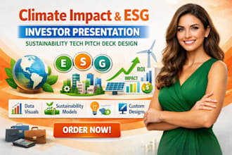 climate impact esg investor presentation sustainability tech pitch deck design