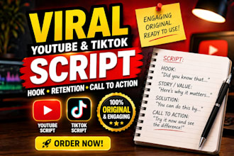 write engaging scripts for youtube and tiktok videos