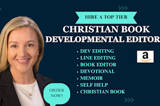 developmental edit line edit christian book devotional self help memior