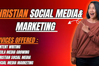 do christian social media setup, branding and manager