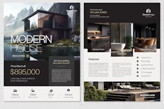 design luxury property real estate layout and apartment project brochure booklet