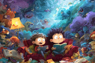 children story book illustration children story children