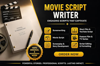 write screenplay screenwriting movie script feature film script short film