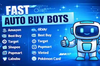 create vinted scraping bot, listing monitor and web automation bot