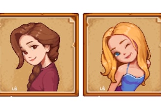 draw your character in stardew valley style pixel art