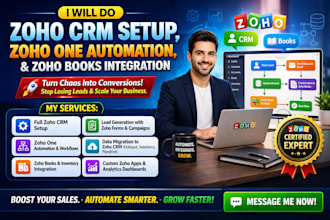 do zoho crm setup zoho one automation and zoho books integration