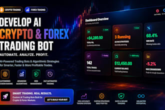 develop ai crypto trading bot and automated forex algorithmic trading bot