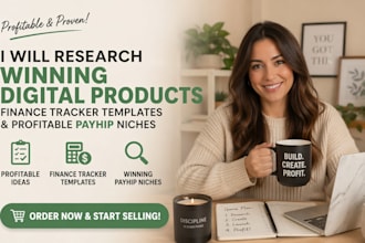 research winning digital products finance tracker templates niches for payhip