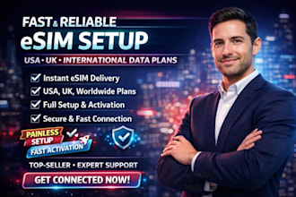 set up and activate your esim for USA, UK, and worldwide data plans