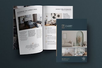 design real estate buyer and seller guide brochure portfolio or property booklet