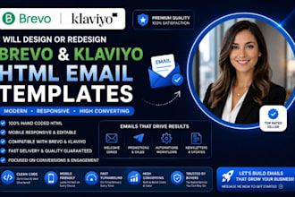 design or redesign brevo html email template klaviyo html email templates