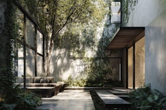 create photorealistic outdoor renders, landscape design