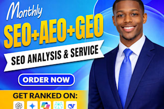 optimize monthly website GEO SEO aeo, local and off page backlink building