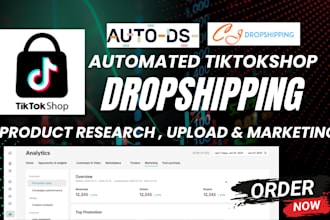 setup automated tiktokshop dropshipping with autods winning product with SEO