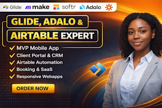 setup leadsquared mvp mobile app using glide airtable crm softr web adalo expert