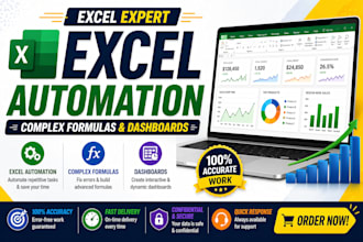 build excel automation, fix complex formulas and dashboards