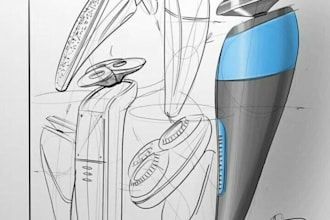 detailed product design for  rechargeable hair shaver, hair clippers or trimmers