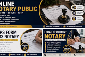 be your online notary public, notarize usps form 1583, poa, legal documents