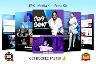 design a stunning music epk, artist press kit, media kit for musicians and bands