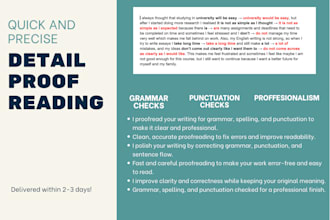 perform detailed and precise proofreading