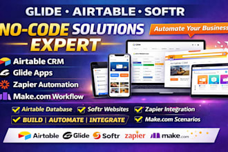 be your glide expert airtable database automation softr partner zapier make com