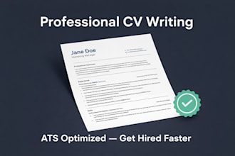 design a professional, tailored CV optimized for ats and recruiters