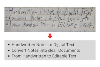 convert handwritten notes, exams, or documents into digital