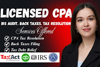 do irs audit, debt settlement, back taxes, penalty abatement and resolution CPA
