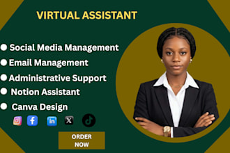 be your executive virtual assistant notion expert and canva designer
