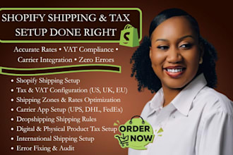 set up shopify shipping rates, zones, and tax vat correctly