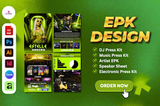 design dj epk media kit press kit speaker one sheet music flyer music artist epk