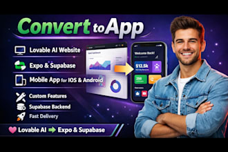 convert your lovable ai website into a mobile app using expo and supabase