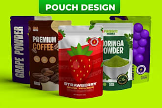 do pouch food packaging design, mylar bag, coffee, bag design, food label design