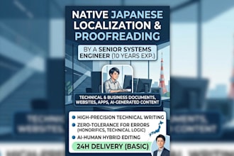 provide expert japanese localization and ai proofreading