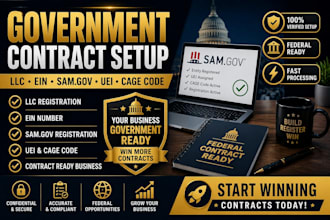 dollc registration, ein, sam gov registration, uei, government contracts setup