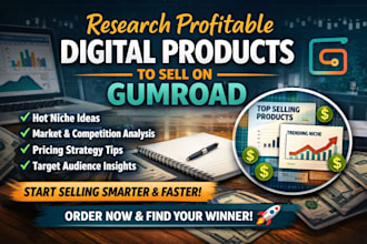 research profitable digital product to sell on gumroad